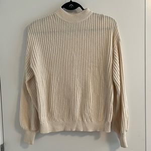 Frank and Oak Cream Knitted Sweater